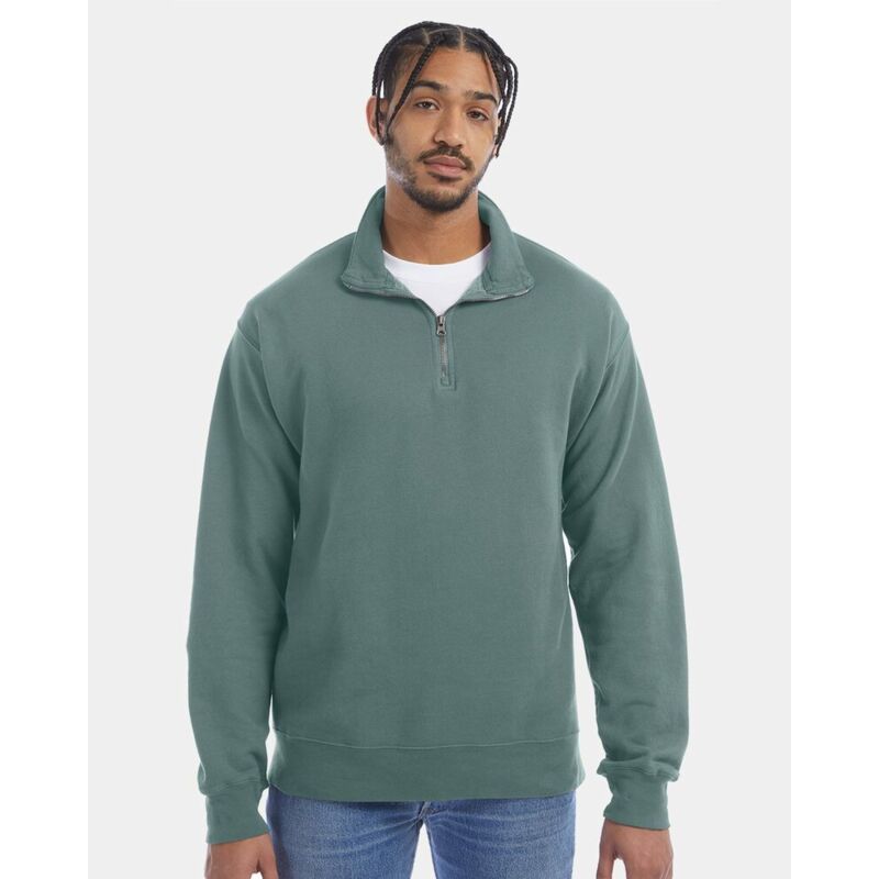 Unisex Garment-Dyed Quarter-Zip Sweatshirt Thumbnail
