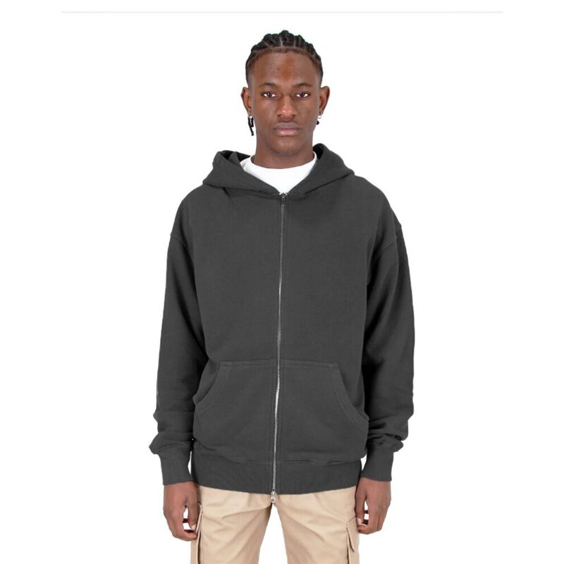 Men's Garment-Dyed Double-Zip Hooded Sweatshirt Thumbnail