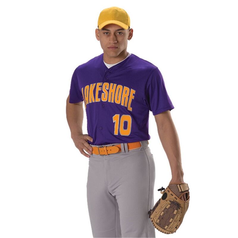 Youth Full Button Lightweight Baseball Jersey Thumbnail